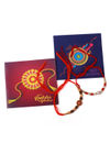 YouBella 2 Rakhi and 2 Greeting Card Combo for Brother (Multi-Colour) (YBRK_93)